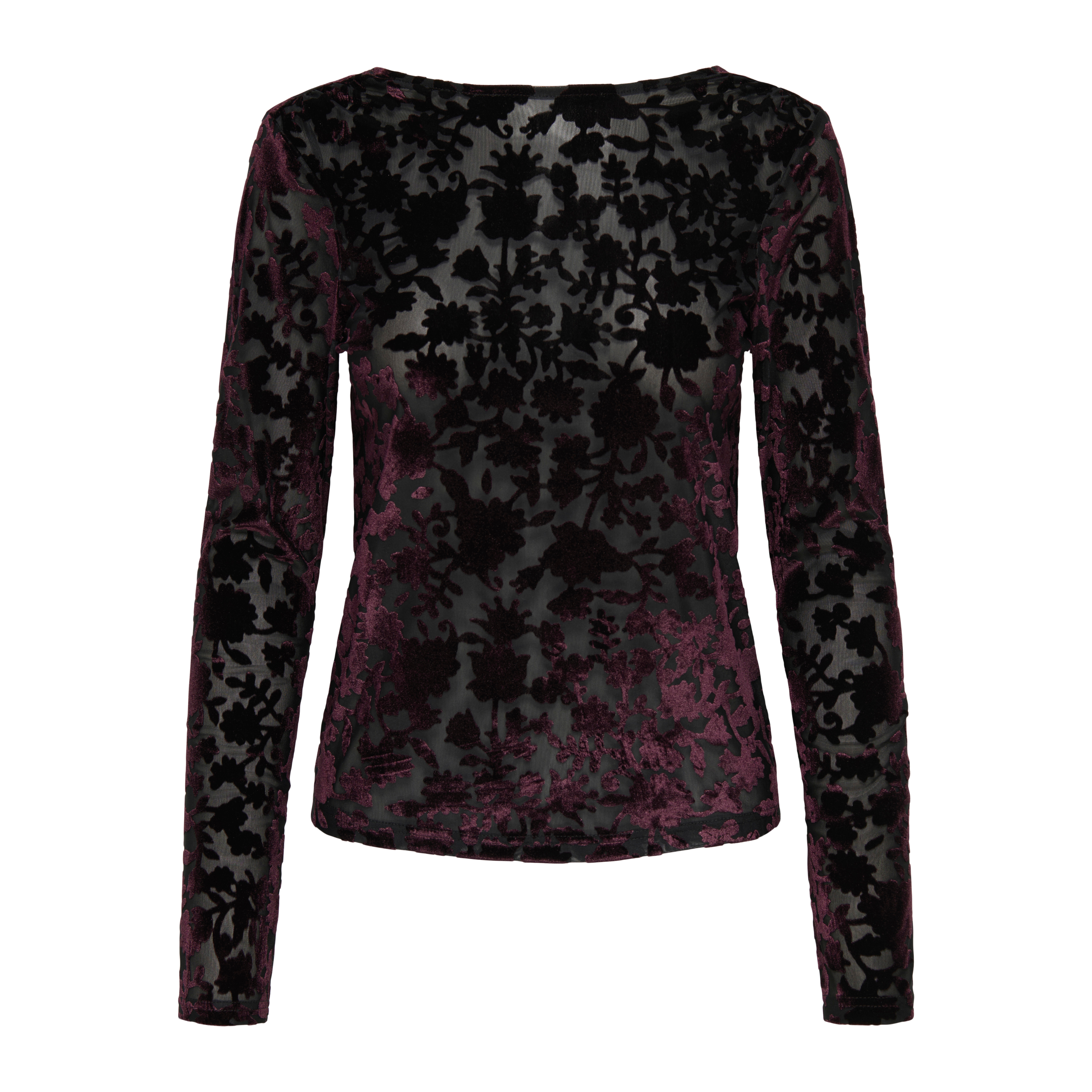 ONLY - BLUSE - THEA 15360314 - BLACK PARRY FLOWERS/WINETASTING