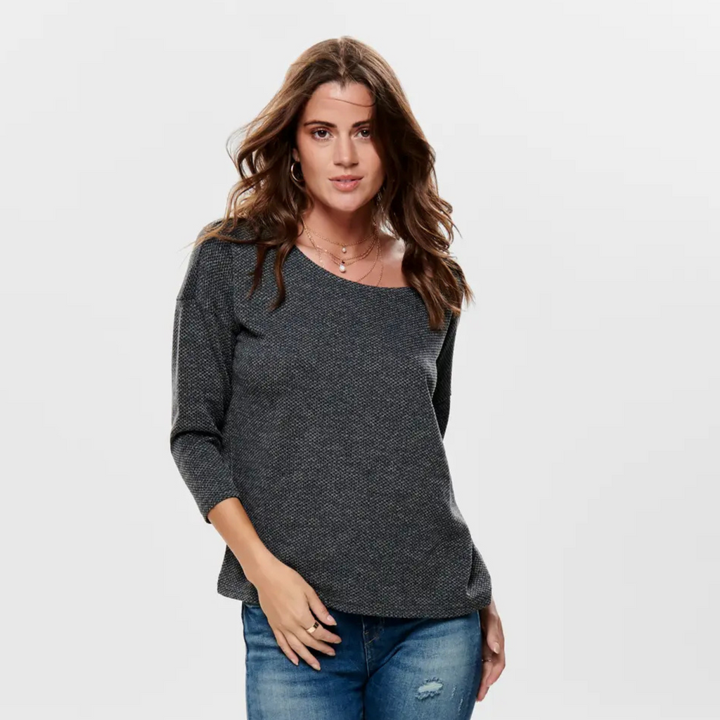 ONLY - BLUSE - ALBA 15177776 - DARK GREY MELANGE