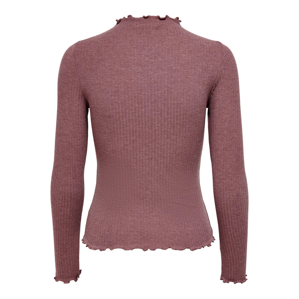 ONLY - BLUSE - EMMA 15180040 - ROSE BROWN DETAIL MELANGE