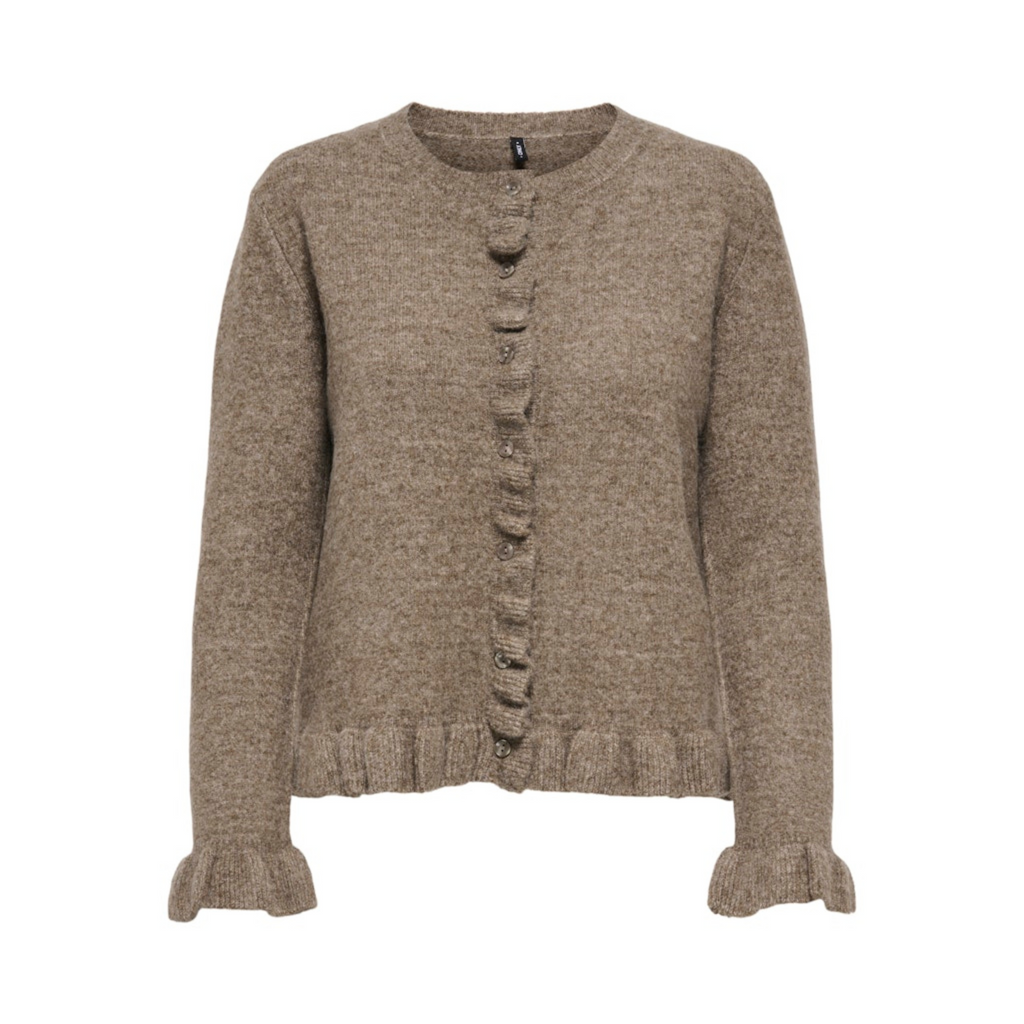 ONLY - CARDIGAN - RIMA 15363415 -  WALNUT DETAIL MELANGE