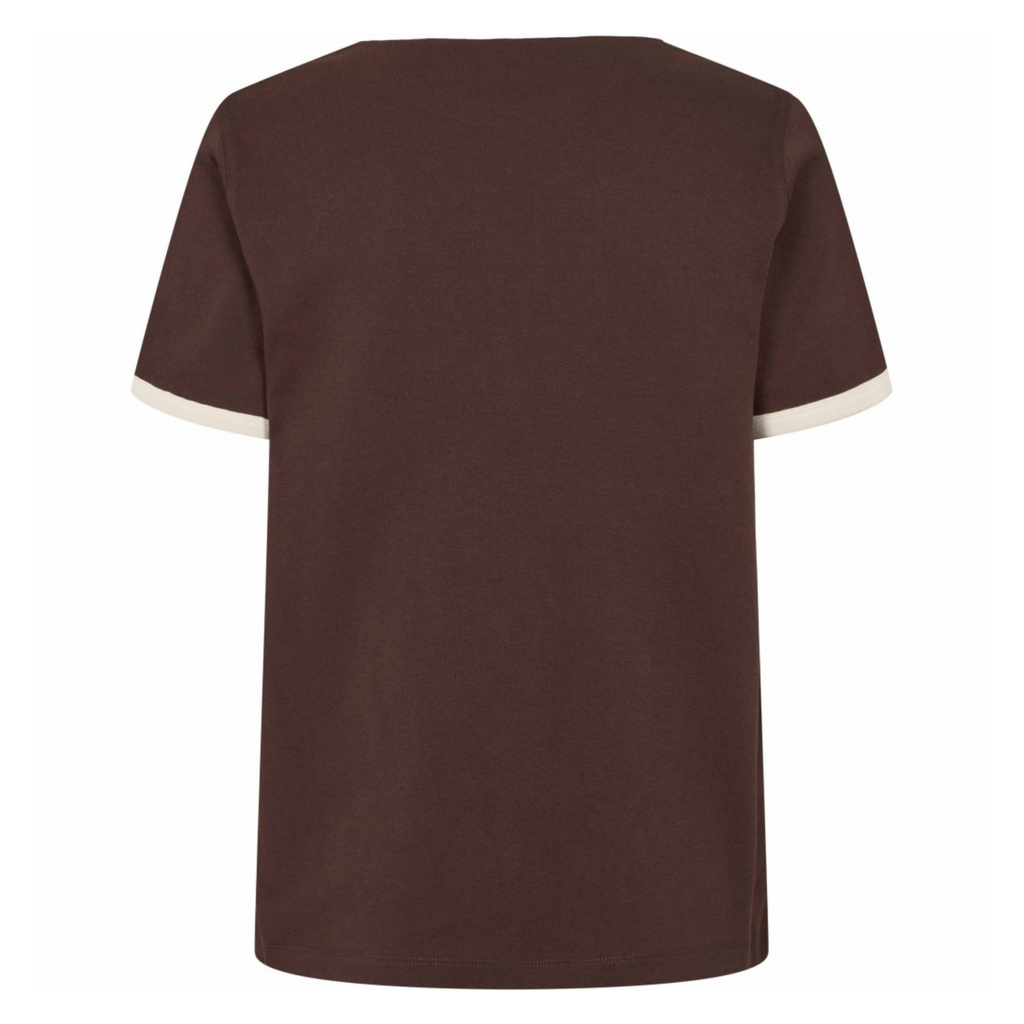 SOFT REBELS - T-SHIRT - HELLA CONTRAST SR525-315 - COFFEE BEAN