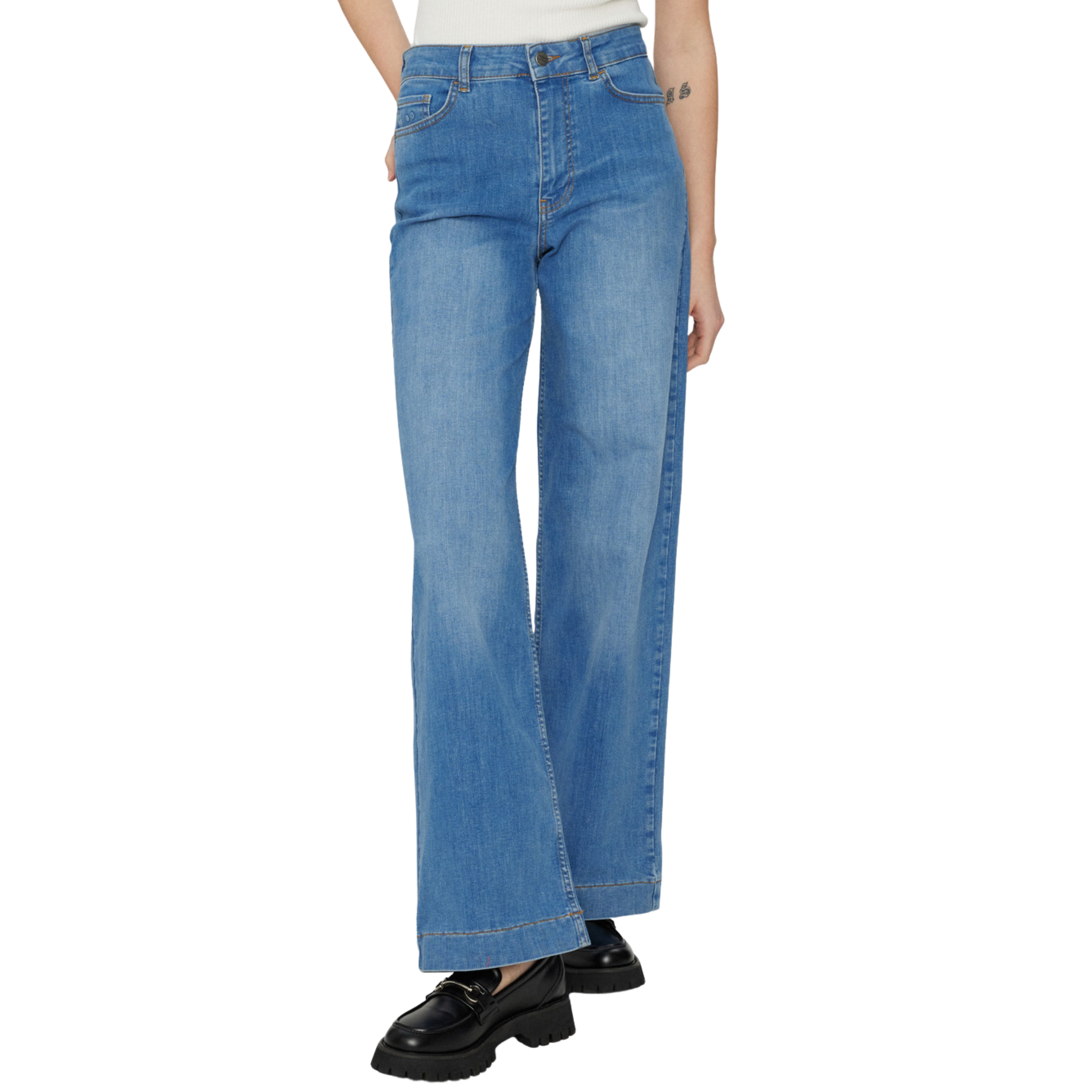 NÜMPH - JEANS - PARIS WIDE 706835 - LIGHT BLUE DENIM