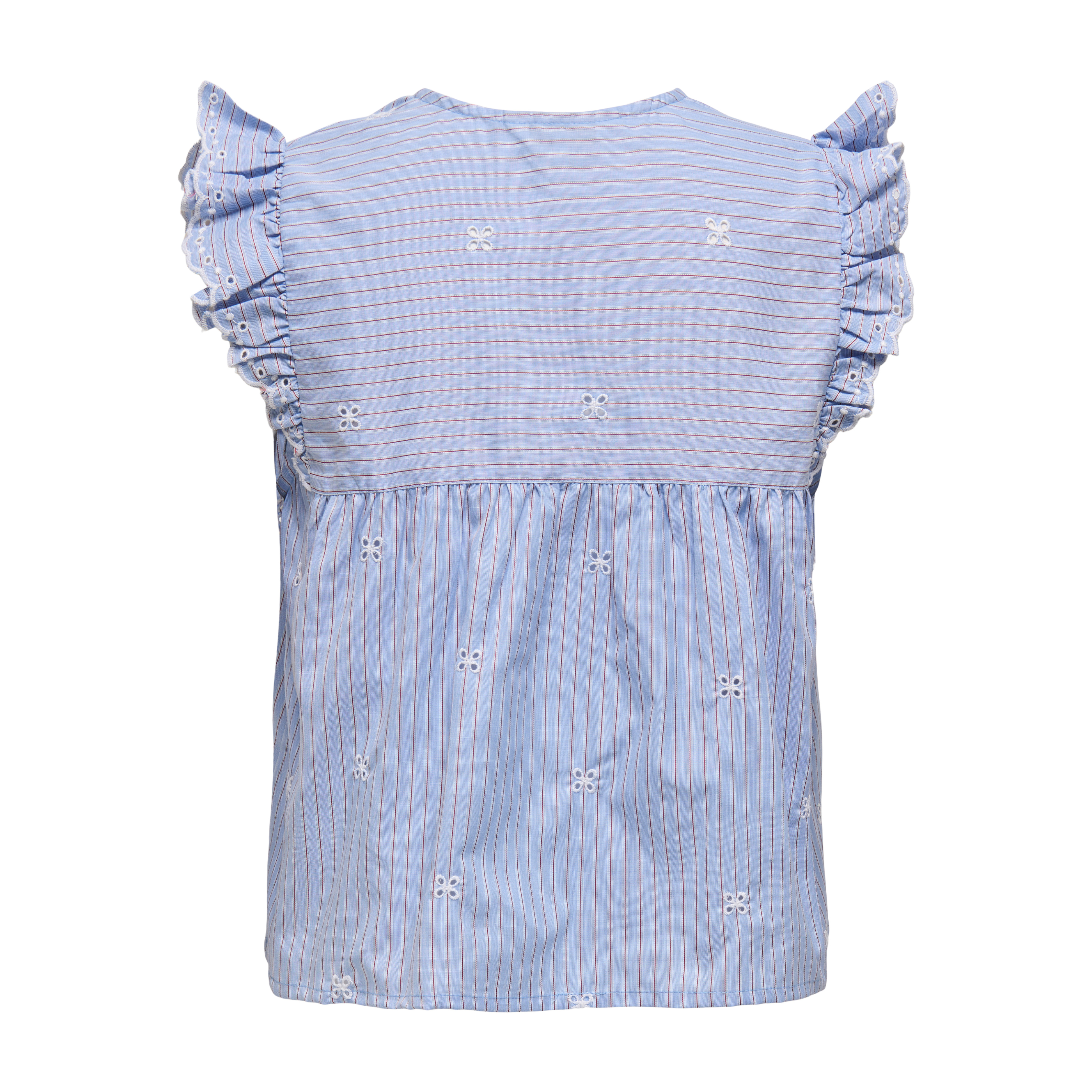 ONLY - TOP - TESSA CAPSLEVEE 15348871 - SERENITY STRIPES/BW/RUBY WINE