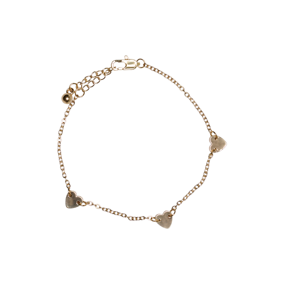 ONLY - ARMBÅND - CARMEN 3 HEARTS 15307759 - GULD