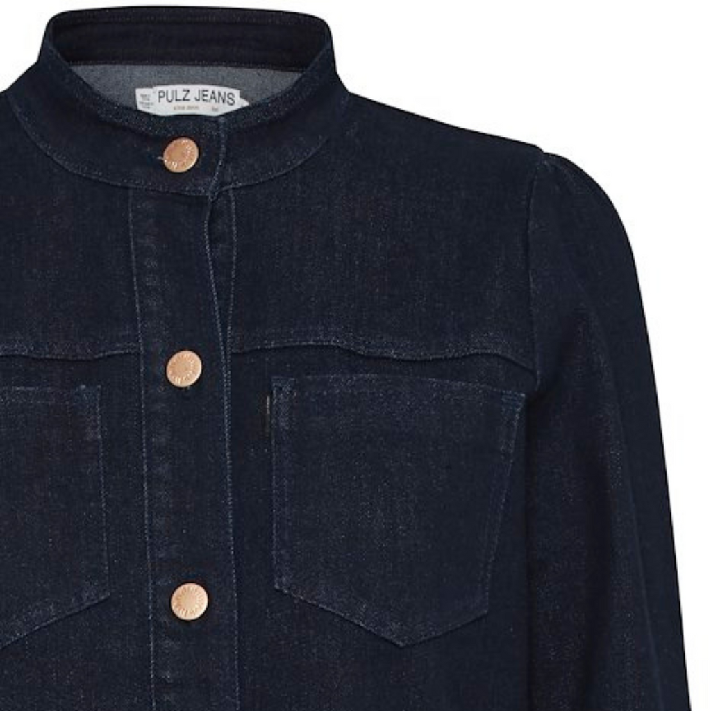 PULZ - DENIMJAKKE - MAEVE 50208309 - DARK BLUE DENIM
