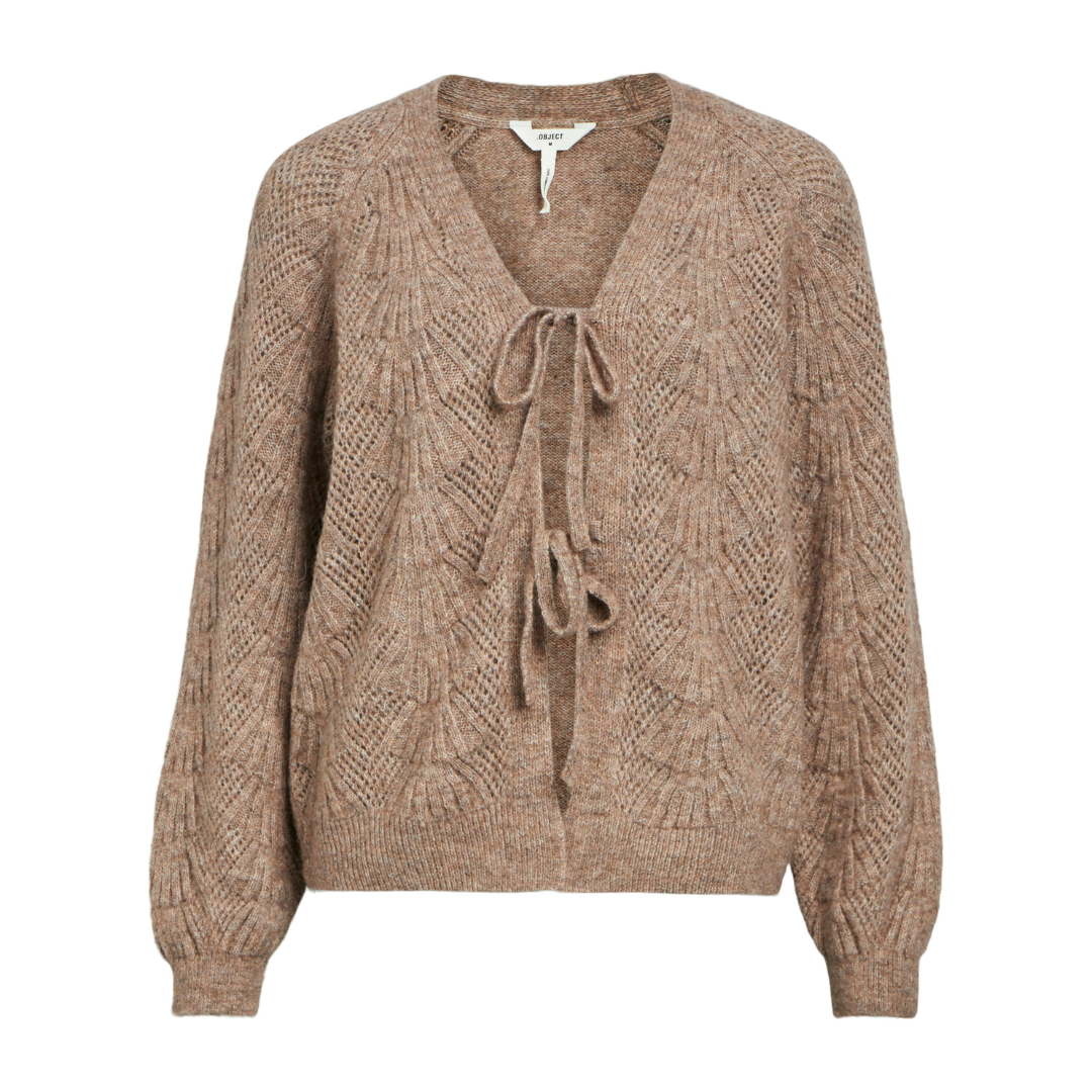 OBJECT - CARDIGAN - FLORA 23044650 - DESERT TAUPE MELANGE