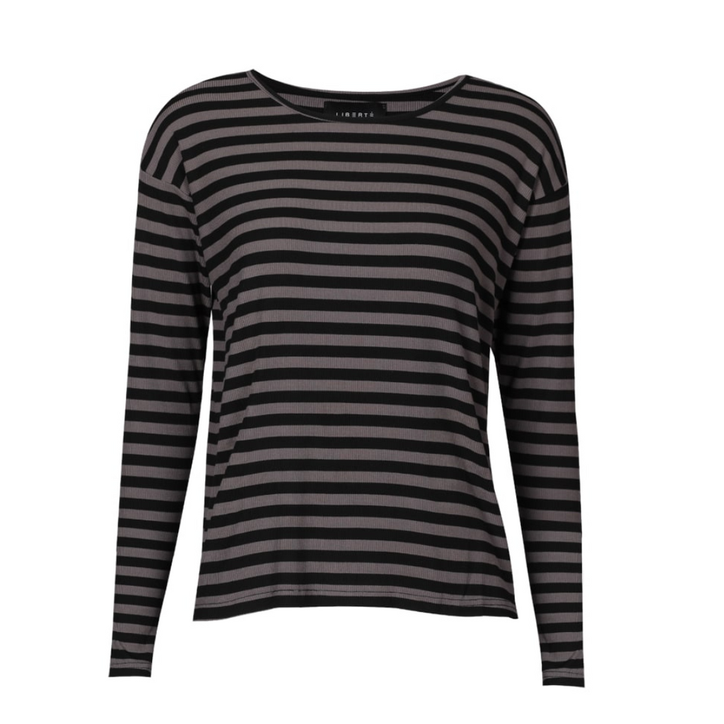 LIBERTÉ - BLUSE - NATALIA 22060 - BLACK/DARK GREY STRIPE