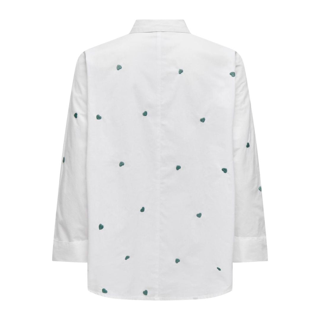 ONLY - SKJORTE - NEW LINA 15283743 - SAGABRUSH WHITE/HEART