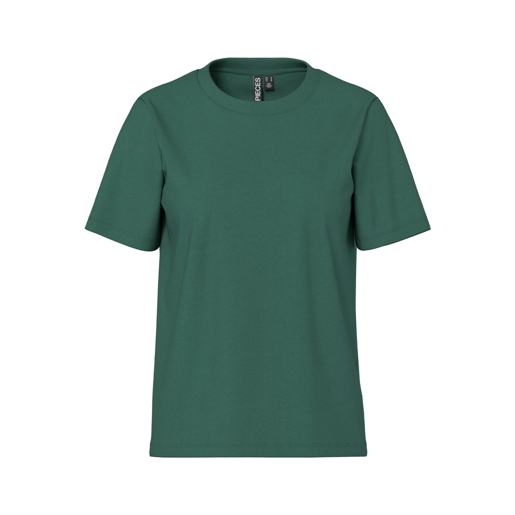 PIECES - T-SHIRT - RIA SOLID 17140802 - TREKKING GREEN