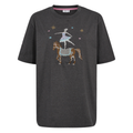 NÜMPH - T-SHIRT - PRIMA OVERSIZE 706163 - DARK GREY MELANGE