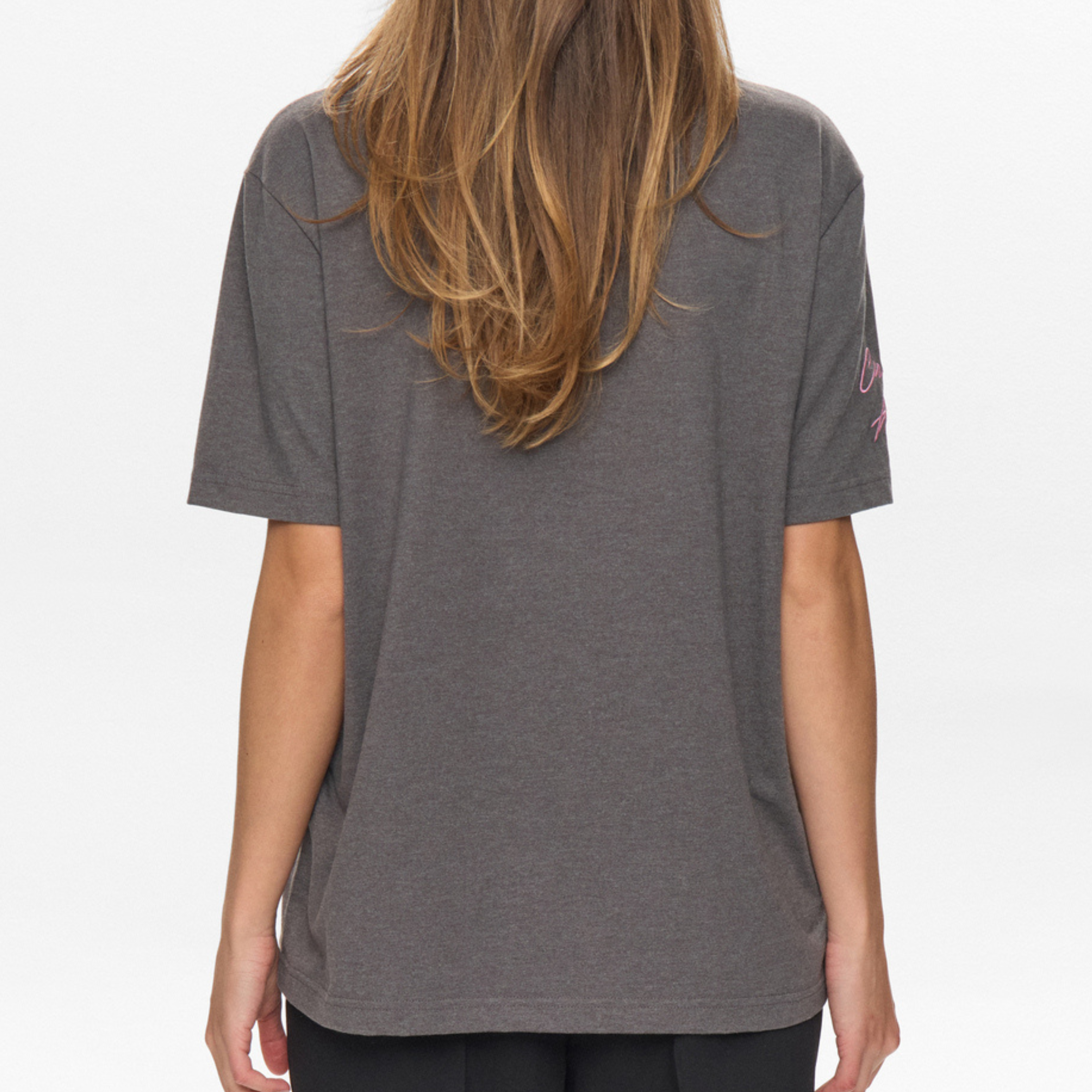NÜMPH - T-SHIRT - PRIMA OVERSIZE 706163 - DARK GREY MELANGE