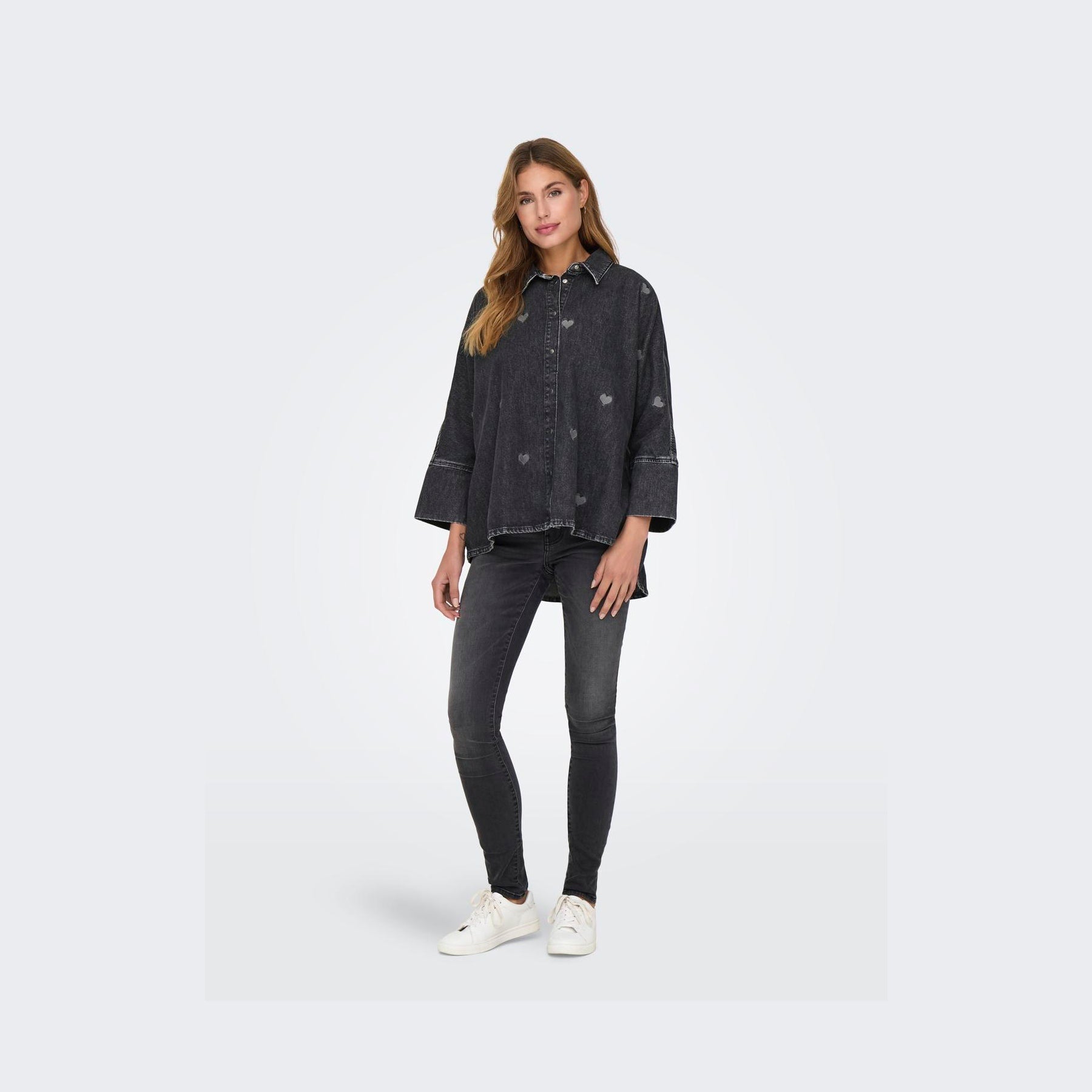 ONLY - SKJORTE - GRACE 15347081 - WASHED BLACK